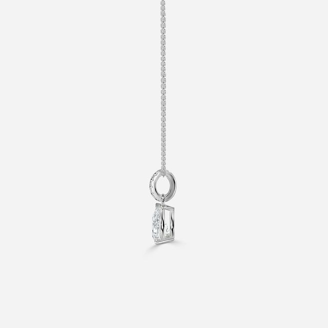 Yara White Gold Diamond Pendant with Pavé Bail