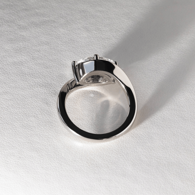 2 Carat Lab Grown Oval Diamond Solitaire Engagement Ring in Platinum - Naia