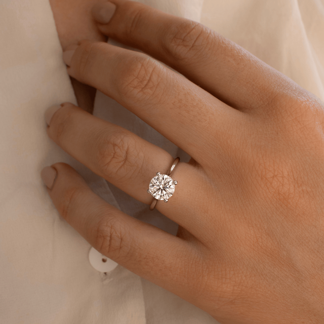 1.50ct Carat Lab Grown Round Diamond Solitaire Engagement Ring in Platinum - Faith