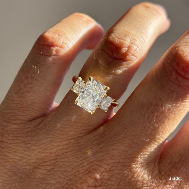 Julia Yellow Gold Trilogy Engagement Ring