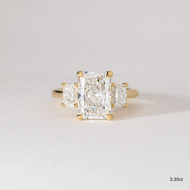 Julia Yellow Gold Trilogy Engagement Ring