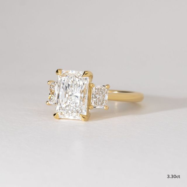 Julia Yellow Gold Trilogy Engagement Ring