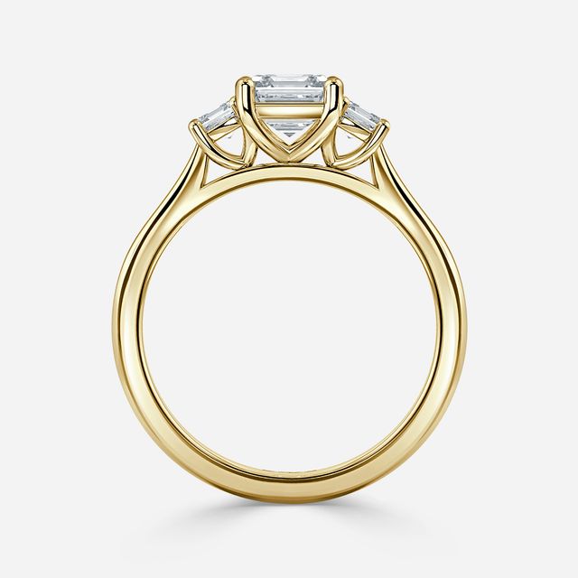 Julia Yellow Gold Trilogy Engagement Ring