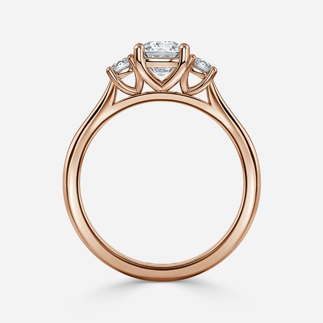 Julia Rose Gold Trilogy Engagement Ring