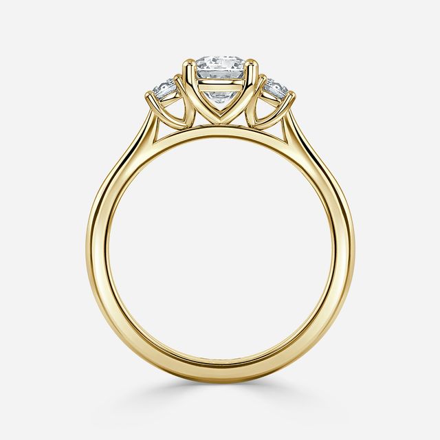 Julia Yellow Gold Trilogy Engagement Ring