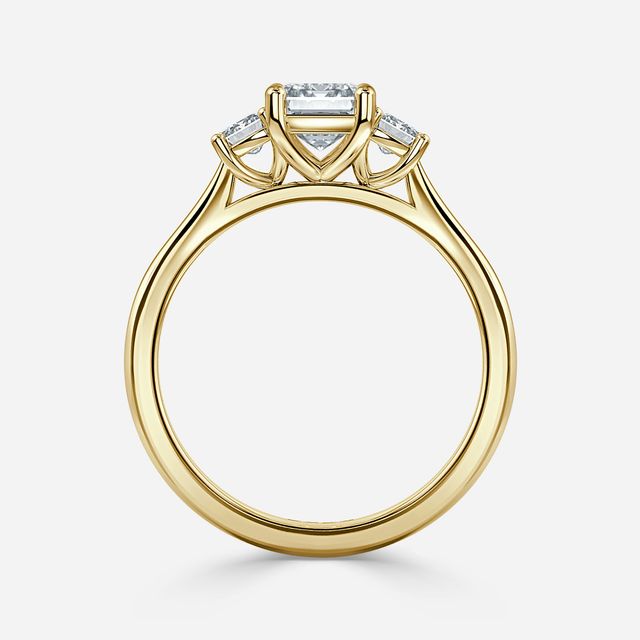 Julia Yellow Gold Trilogy Engagement Ring
