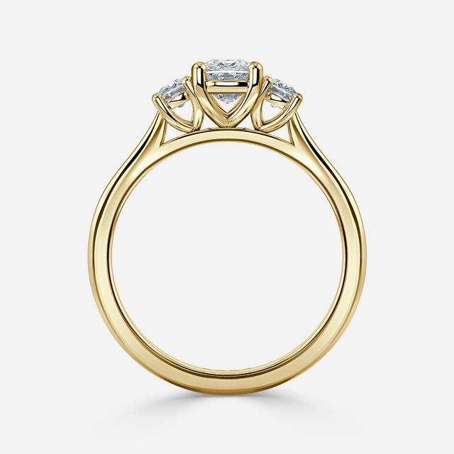 Julia Yellow Gold Trilogy Engagement Ring