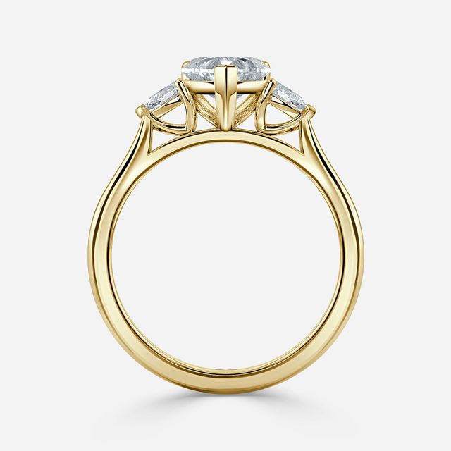 Julia Yellow Gold Trilogy Engagement Ring
