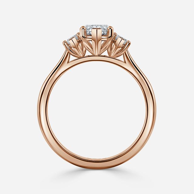 Julia Rose Gold Trilogy Engagement Ring