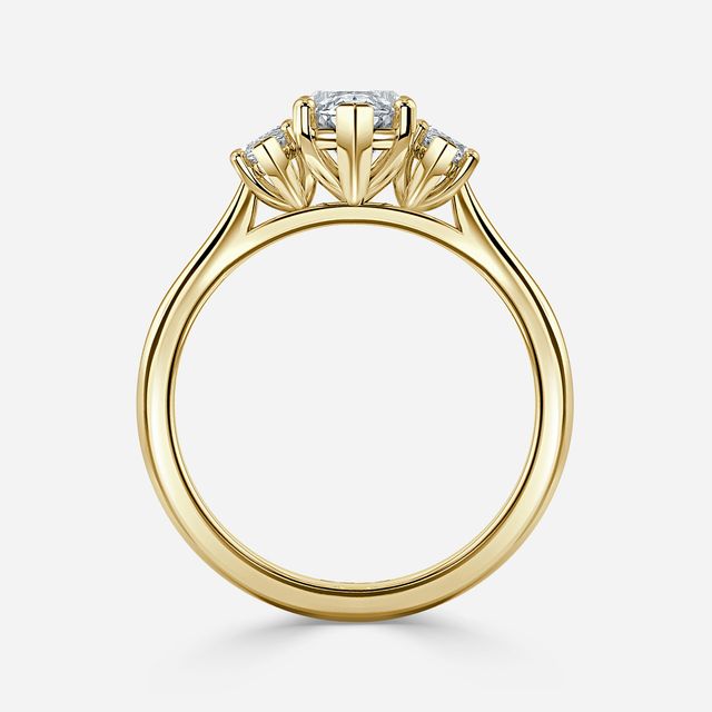 Julia Yellow Gold Trilogy Engagement Ring