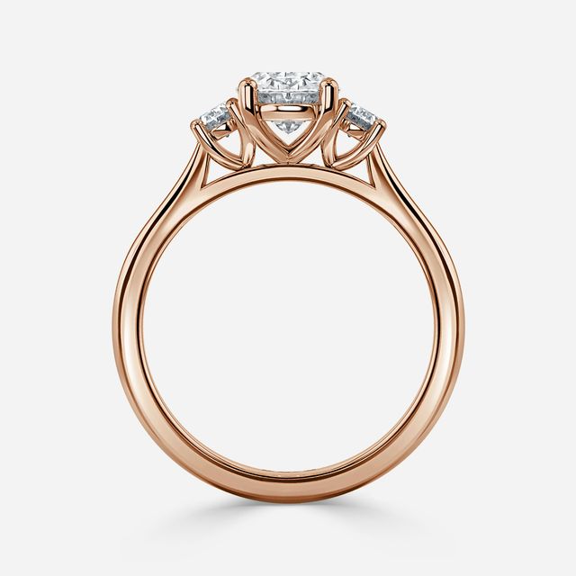 Julia Rose Gold Trilogy Engagement Ring