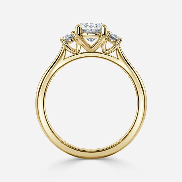 Julia Yellow Gold Trilogy Engagement Ring