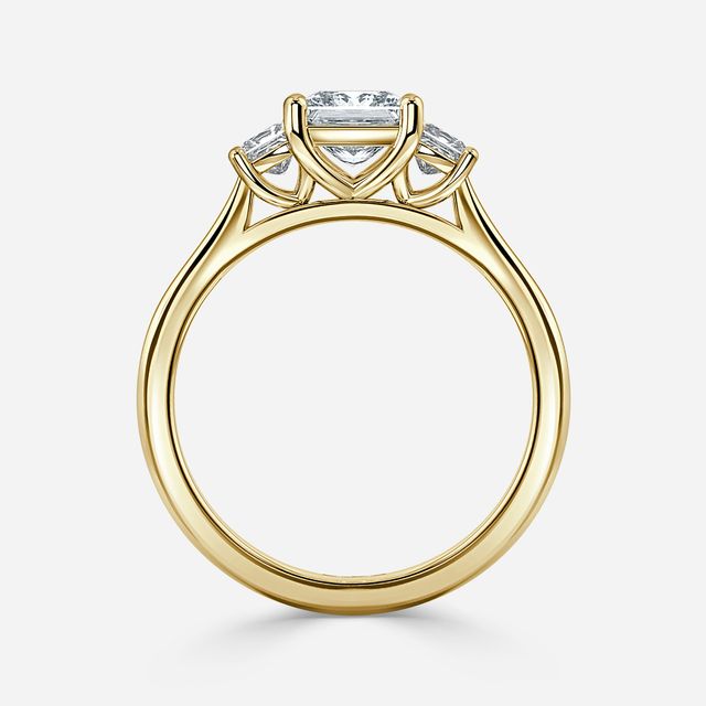 Julia Yellow Gold Trilogy Engagement Ring