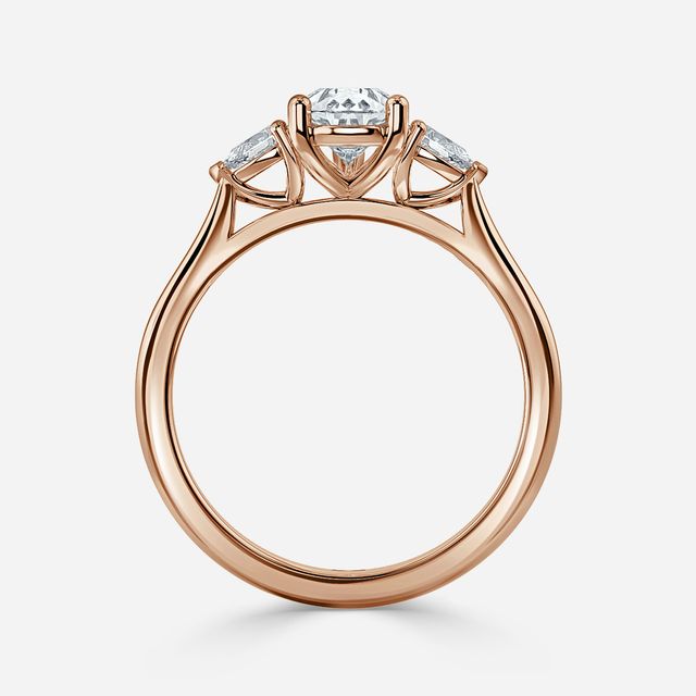 Julia Rose Gold Trilogy Engagement Ring