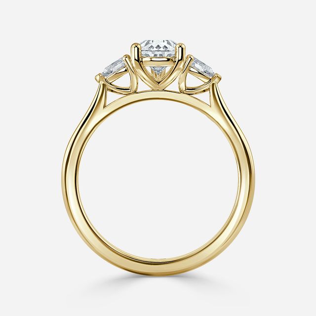 Julia Yellow Gold Trilogy Engagement Ring
