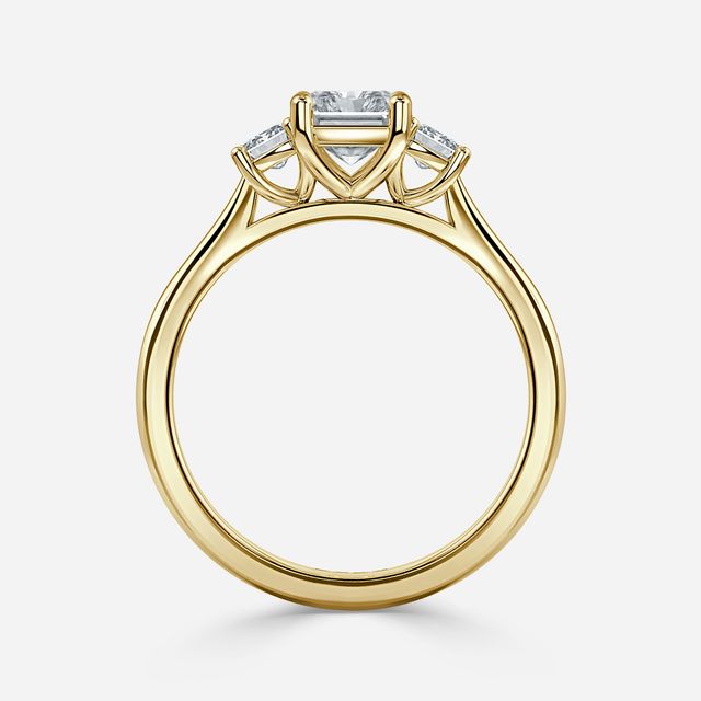 Julia Yellow Gold Trilogy Engagement Ring