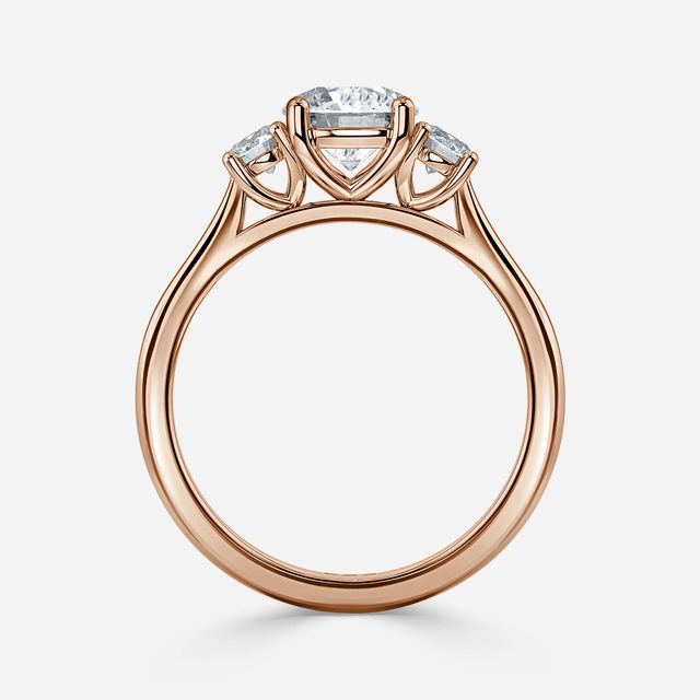 Julia Rose Gold Trilogy Engagement Ring