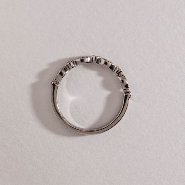 0.16 Carat Natural Round And Marquise Eternity Ring in Platinum - Esther