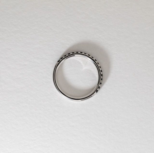 0.24 Carat Natural Black Round Diamond Microset Eternity Ring in White Gold