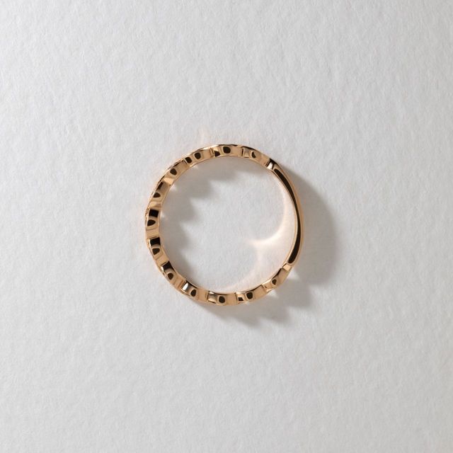 0.10 Carat Natural Round Diamond Grain Set Twisted Eternity Ring in Rose Gold