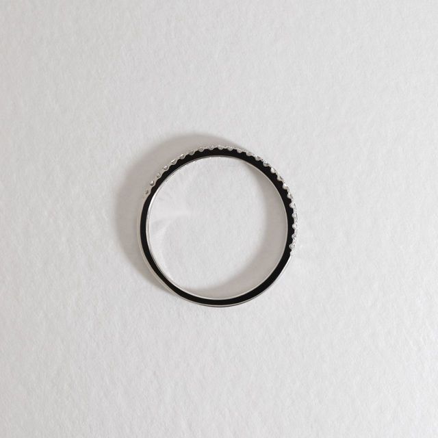0.15 Carat Natural Round Diamond Microset Eternity Ring in White Gold