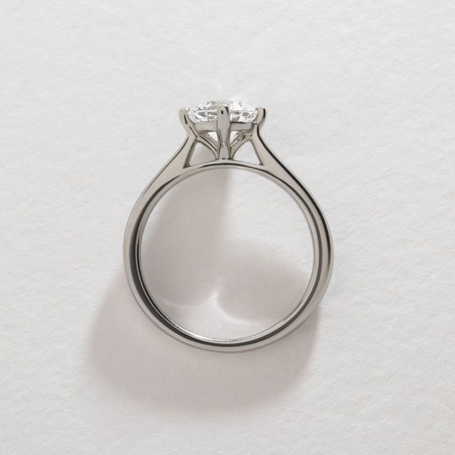 1.20 Carat Lab Grown Round Diamond Solitaire Engagement Ring in Platinum - Nora