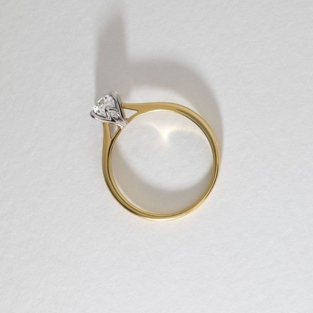 0.80 Carat Lab Grown Round Diamond Solitaire Engagement Ring in Two Tone - Jessie