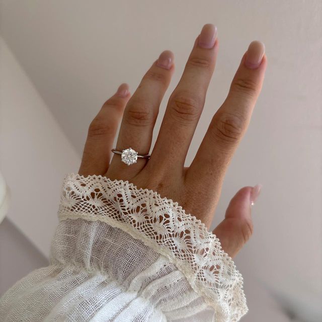 1.50 Carat Lab Grown Round Diamond Solitaire Engagement Ring in Platinum - Kylie