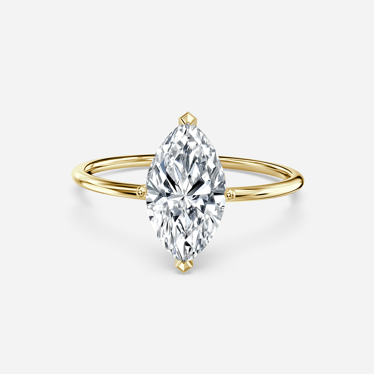 Petite Chelsea Yellow Gold Dainty Engagement Ring