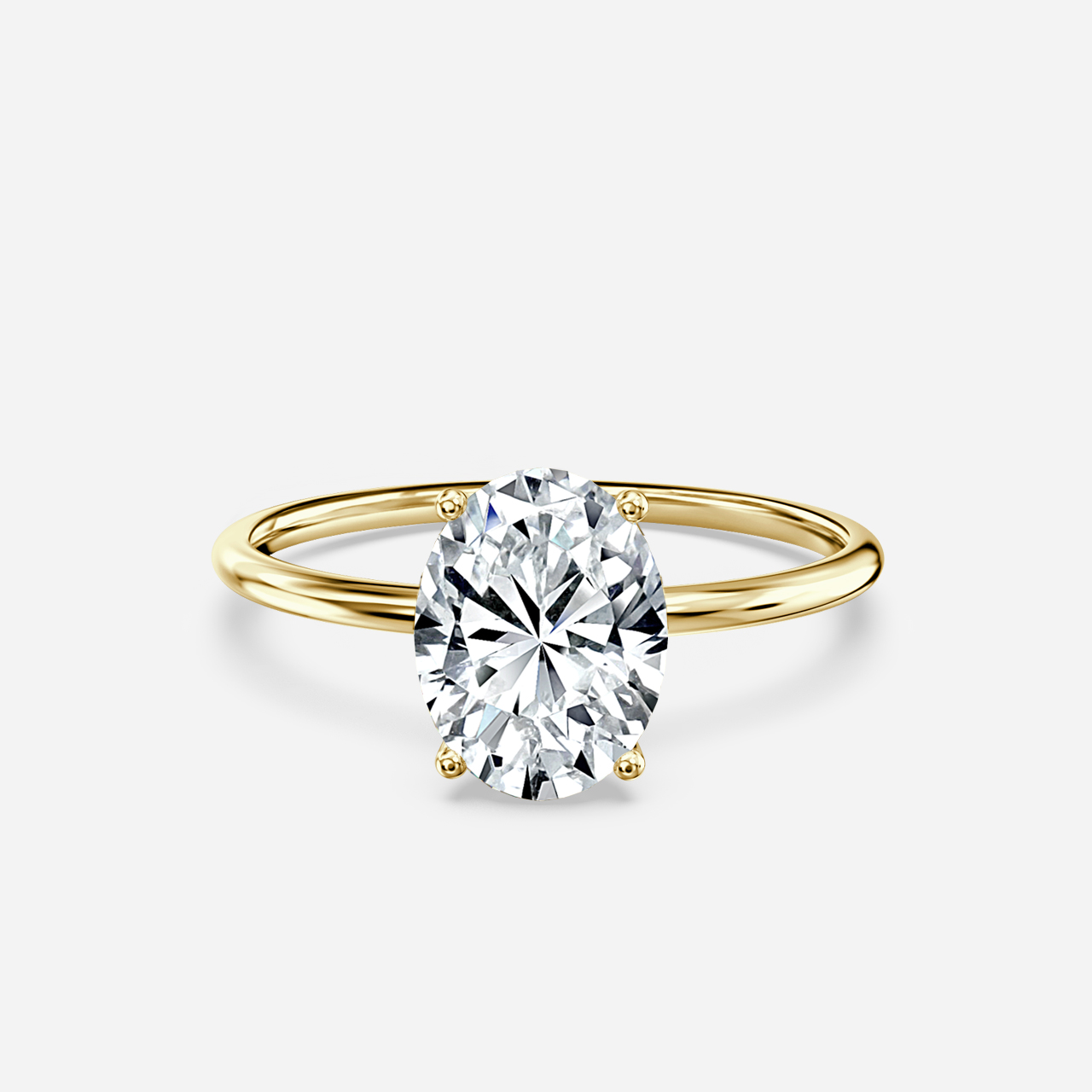 Petite Chelsea Yellow Gold Dainty Engagement Ring