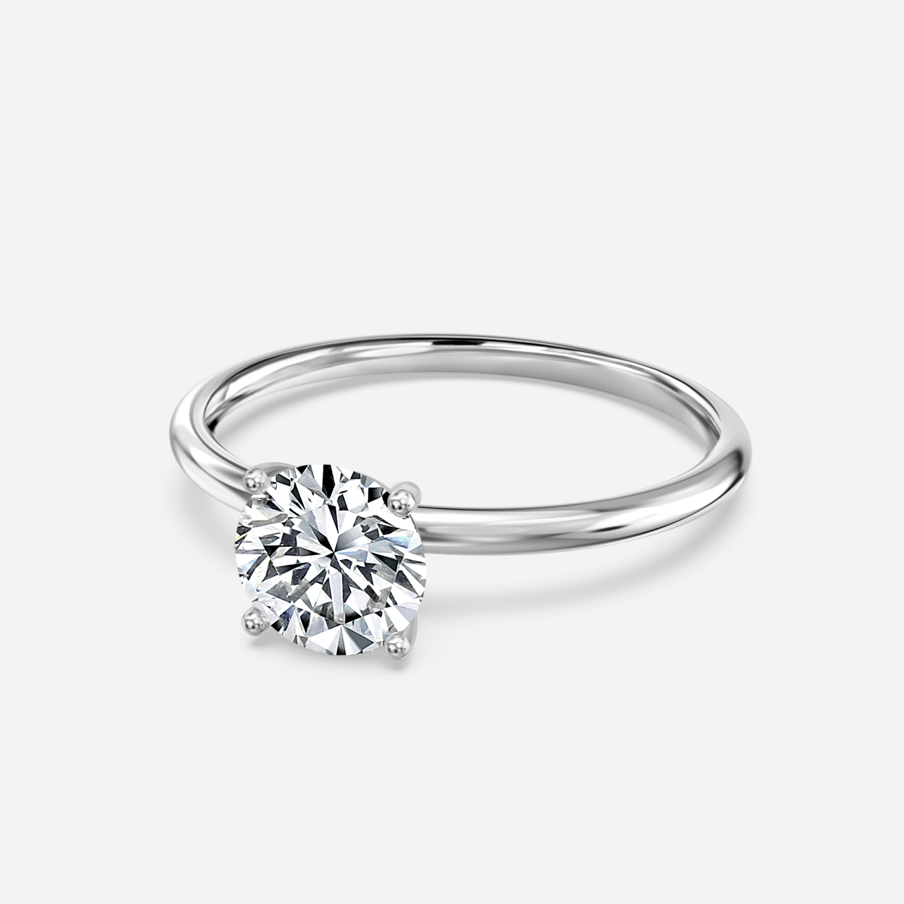 Petite Chelsea White Gold Dainty Engagement Ring