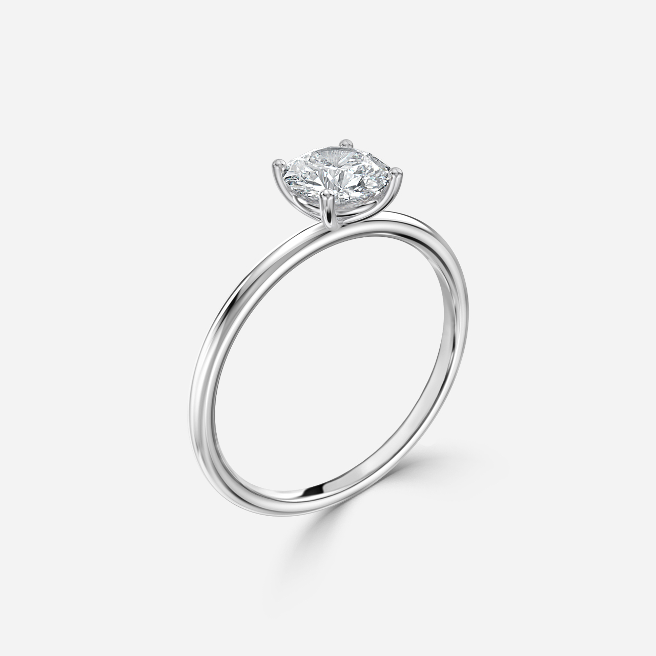 Petite Chelsea White Gold Dainty Engagement Ring
