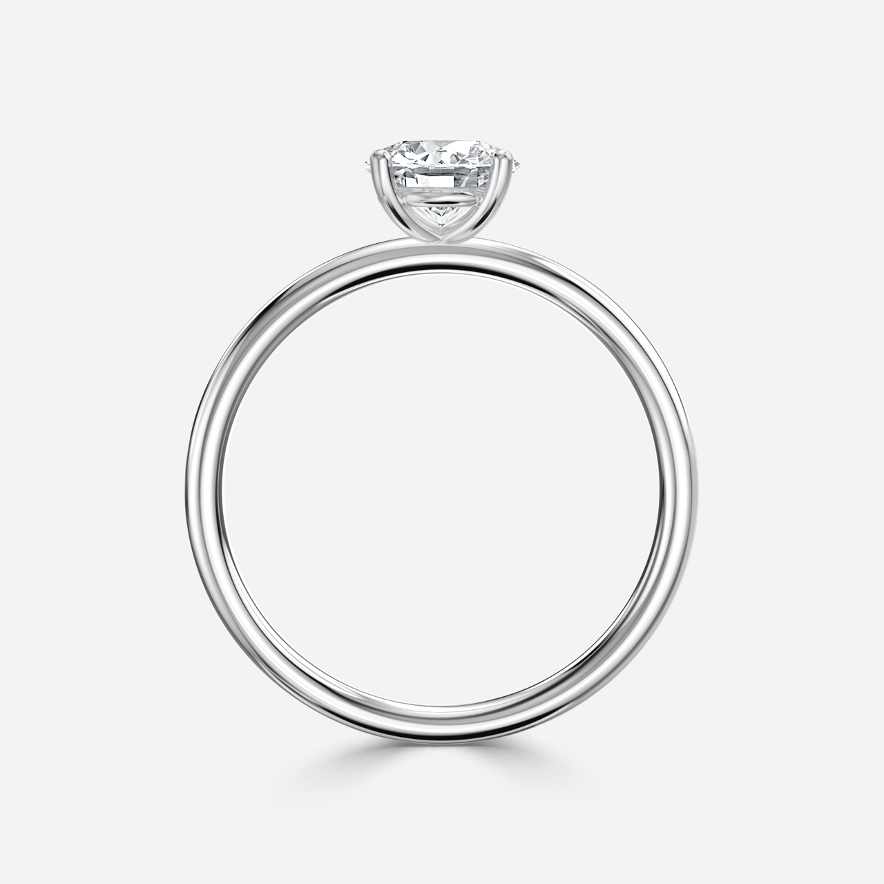 Petite Chelsea Platinum Dainty Engagement Ring