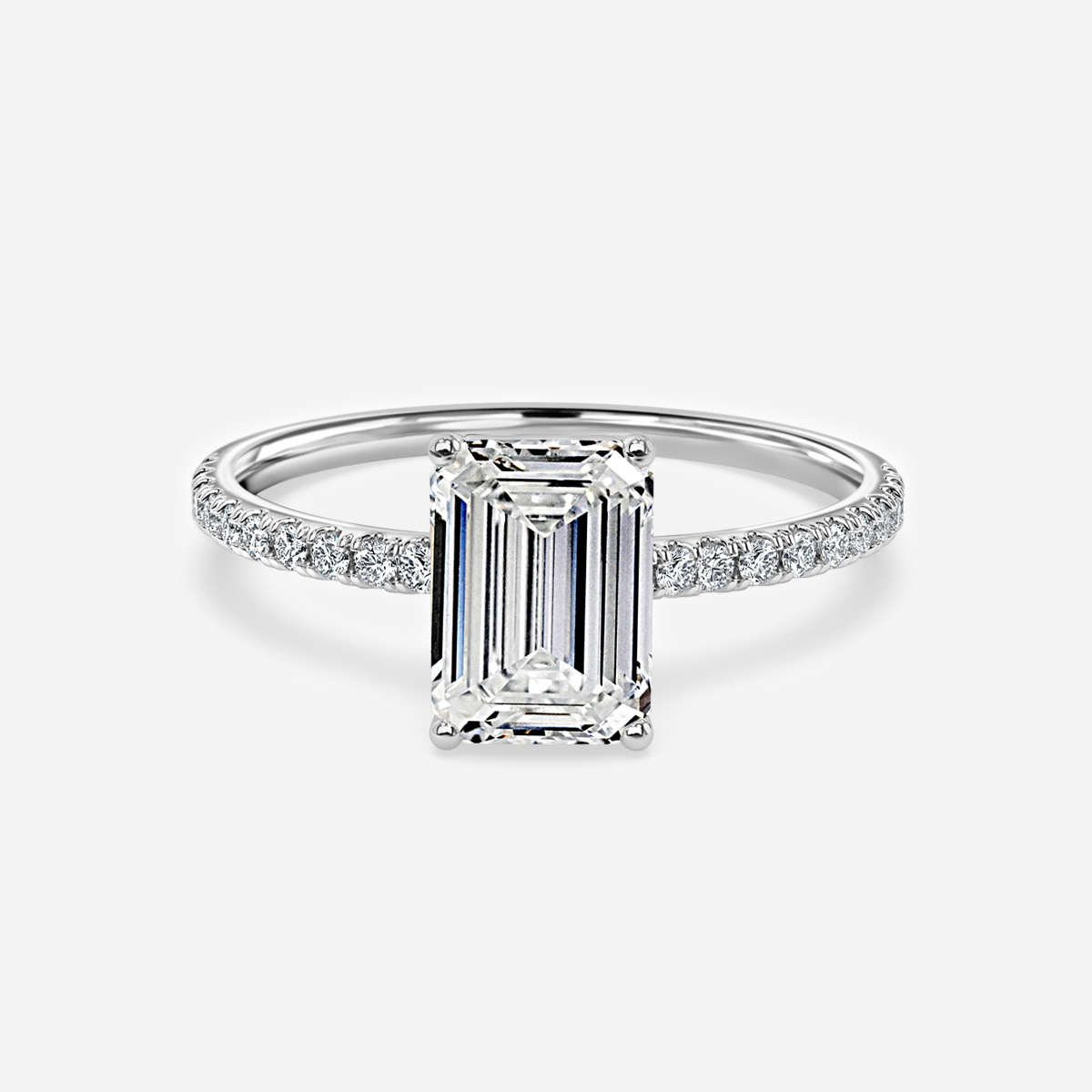 Jessica Platinum Pave Engagement Ring