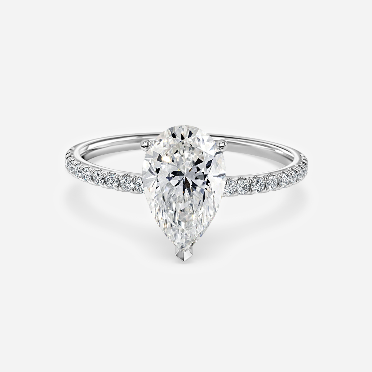 Jessica White Gold Pave Engagement Ring