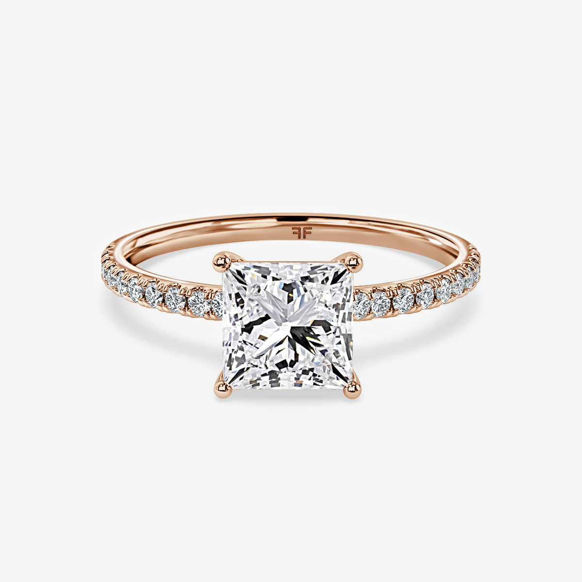 Jessica Rose Gold Pave Engagement Ring