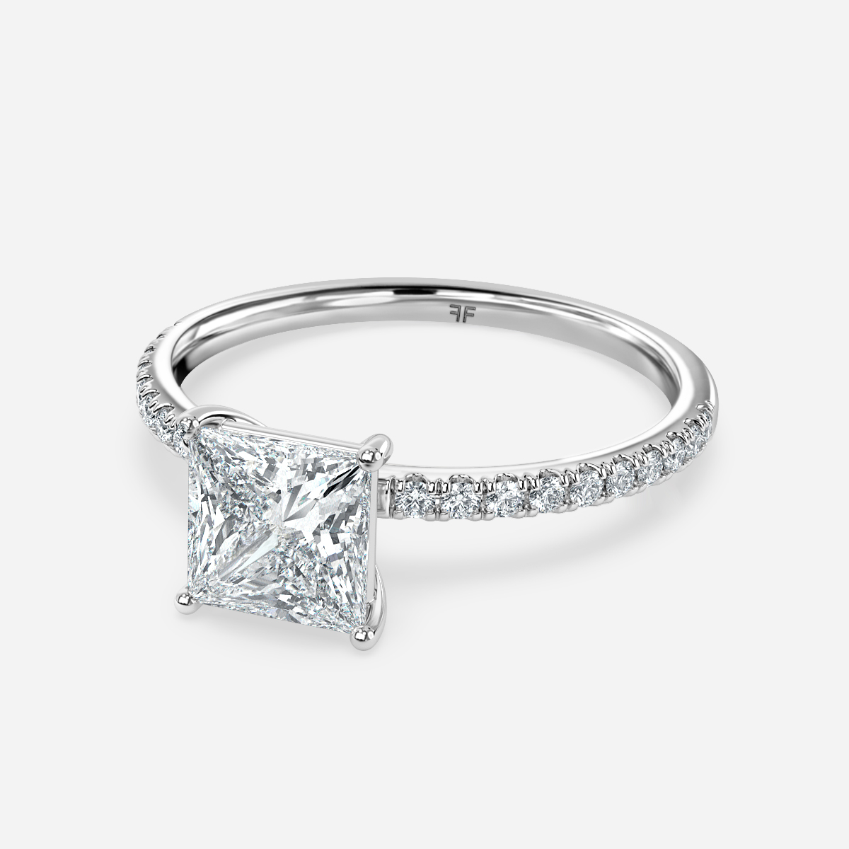 Jessica Platinum Pave Engagement Ring