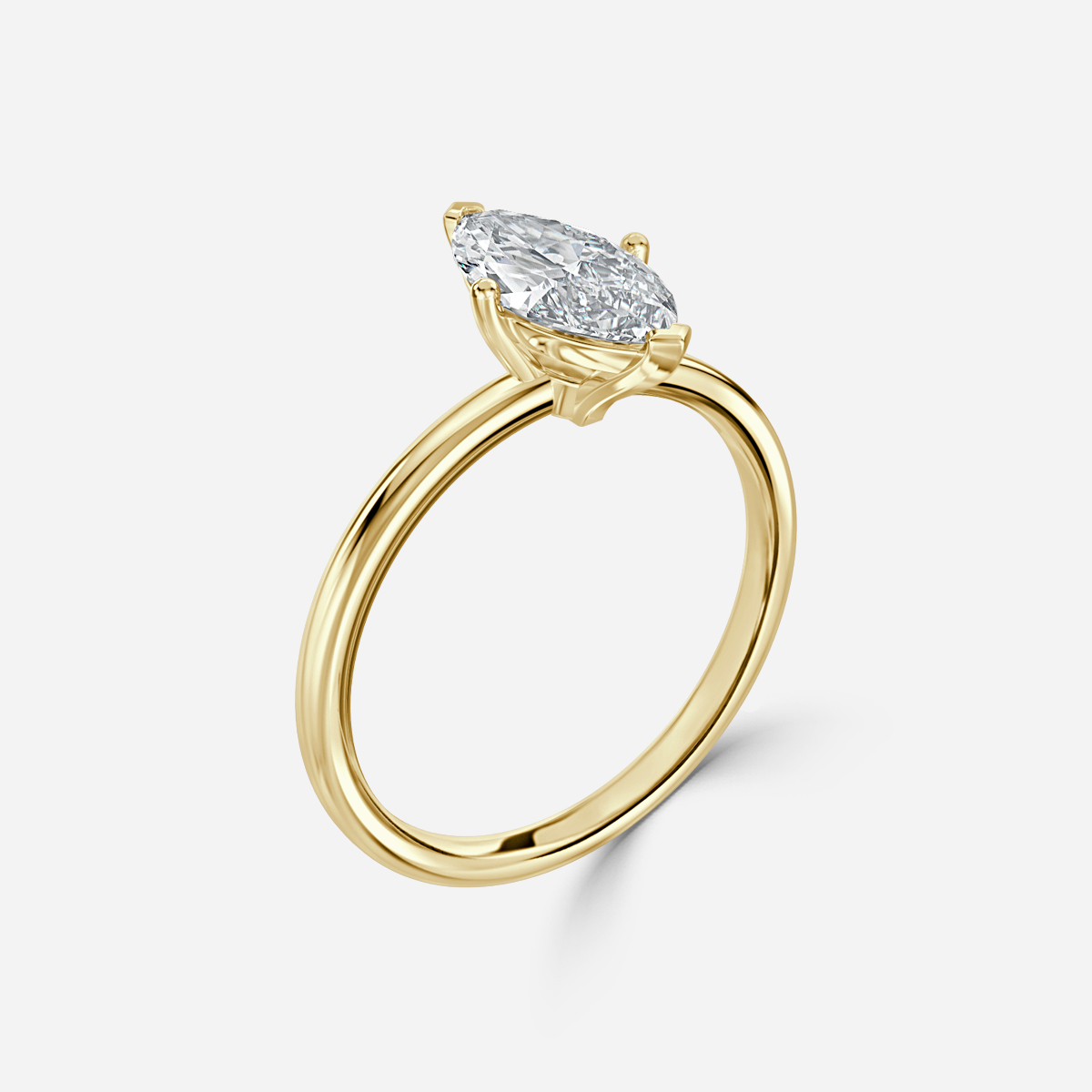 Violette Yellow Gold Solitaire Engagement Ring