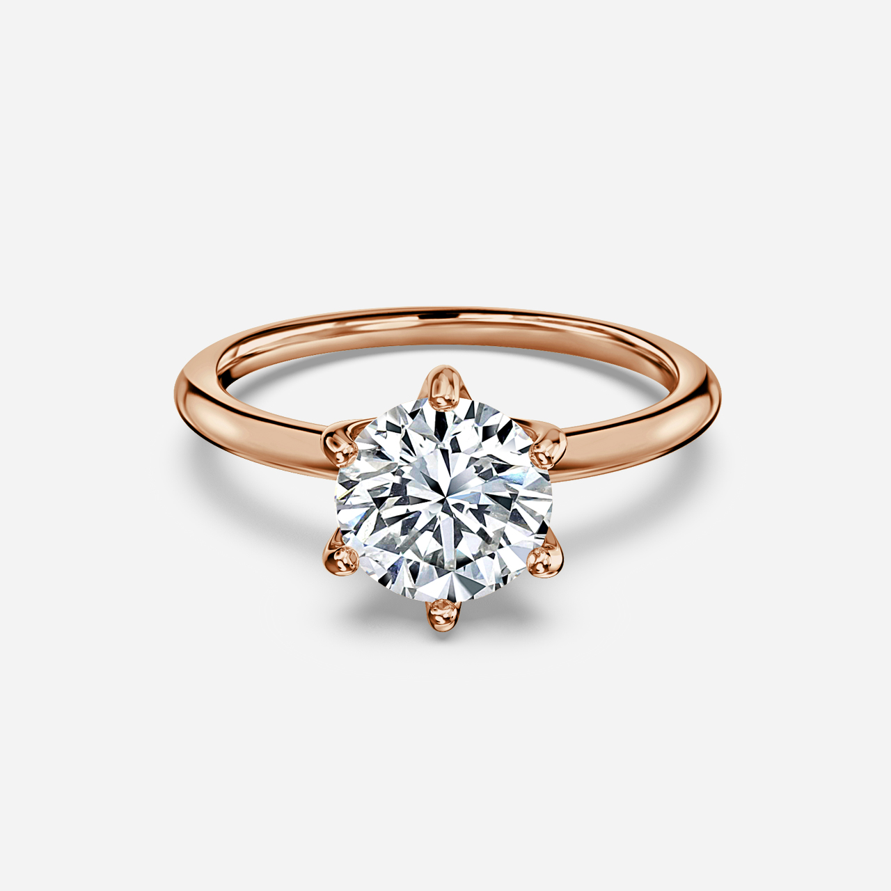 Favian Rose Gold Solitaire Engagement Ring