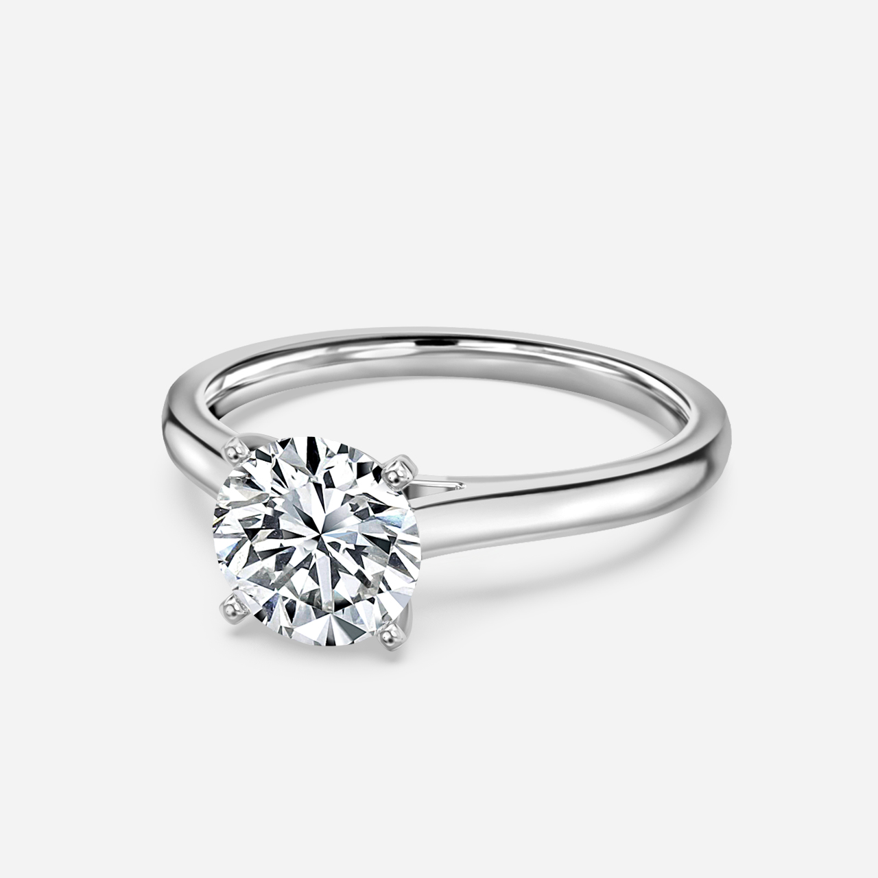 Avery Platinum Solitaire Engagement Ring