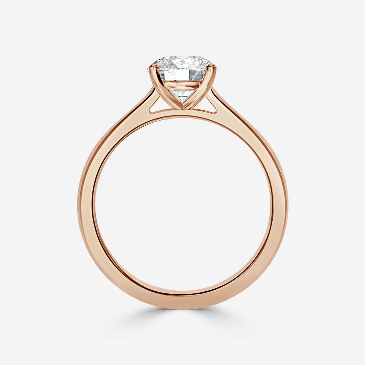 Avery Rose Gold Solitaire Engagement Ring