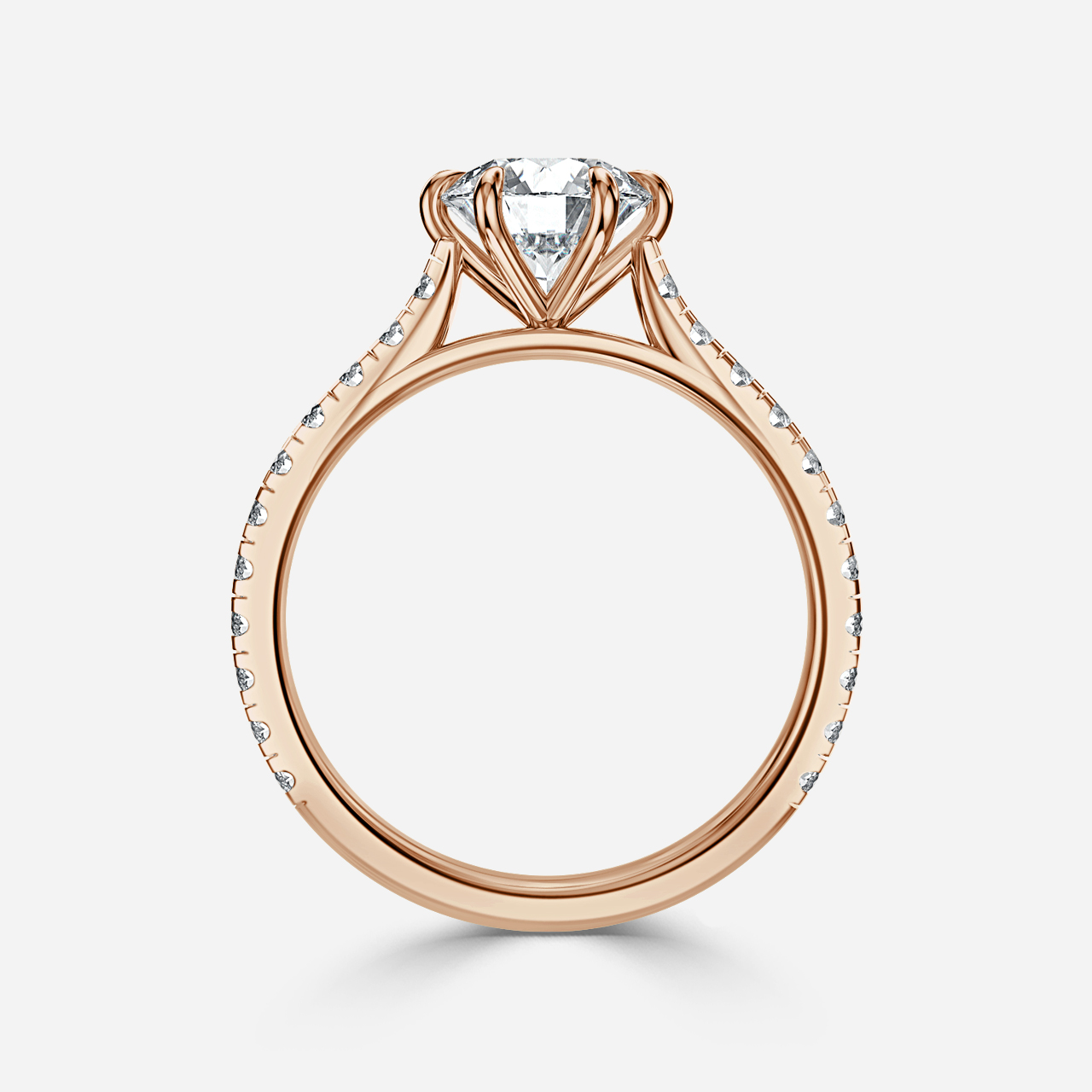 Rose gold 6 on sale prong engagement ring