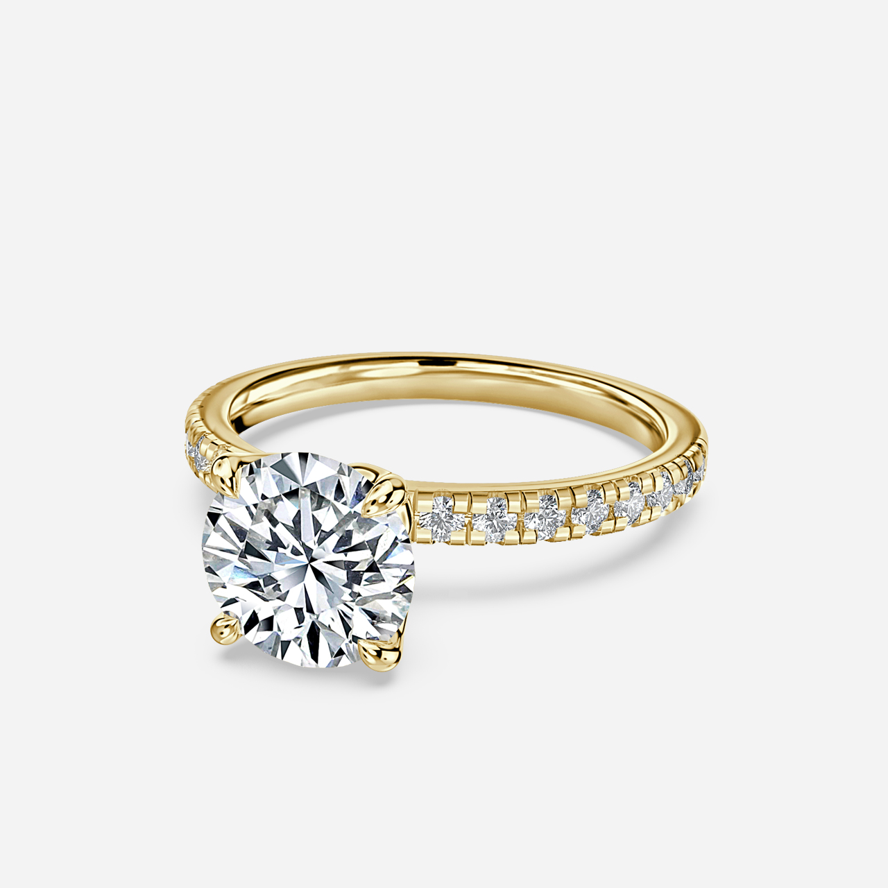 Micro pave halo on sale ring