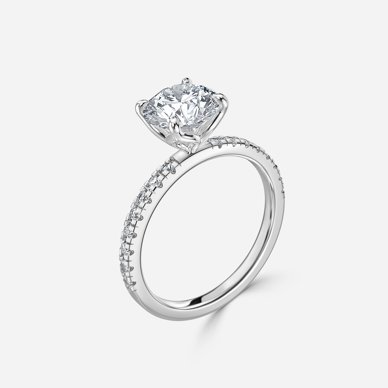 Micro pave engagement ring on sale setting