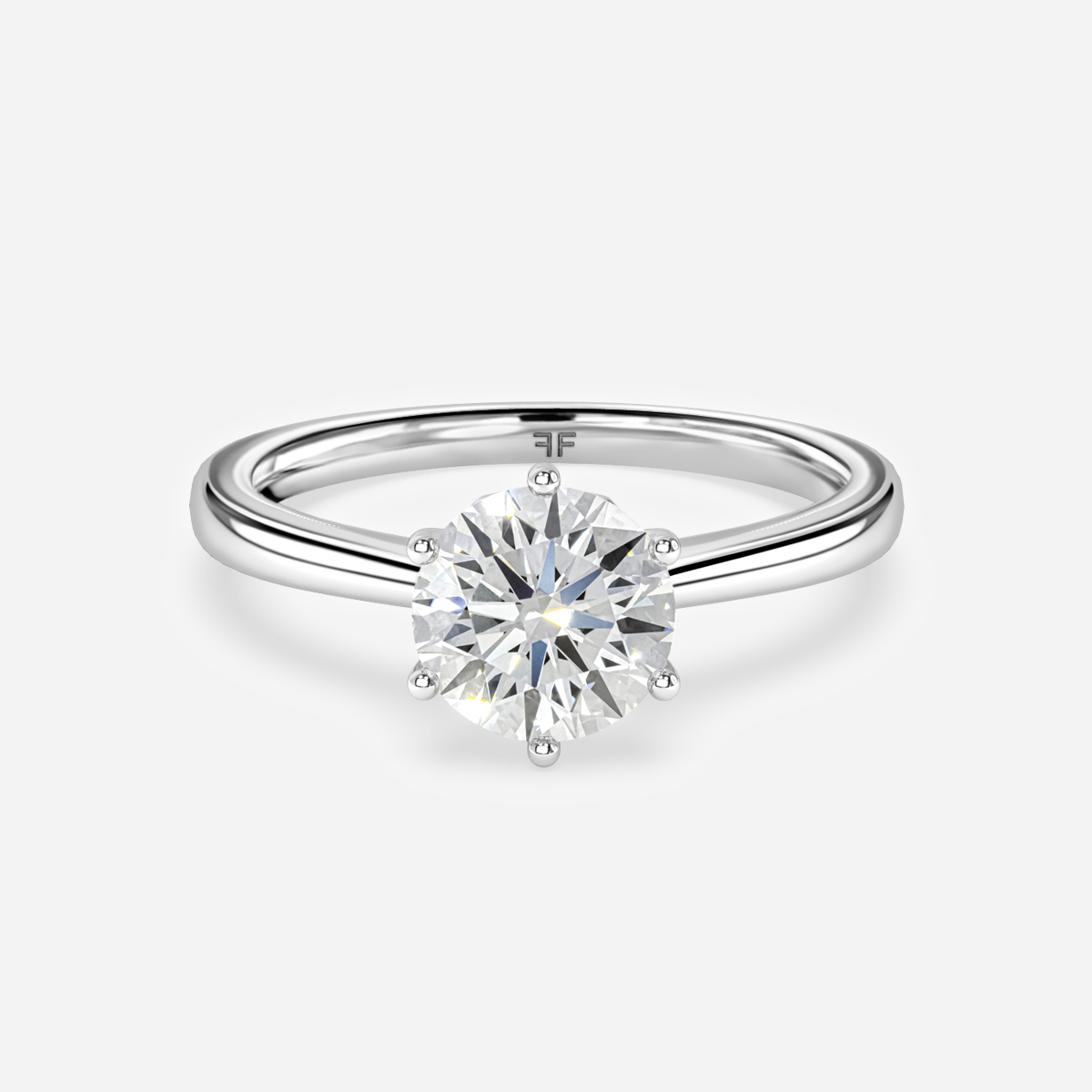 Galadriel Platinum Flower Engagement Ring