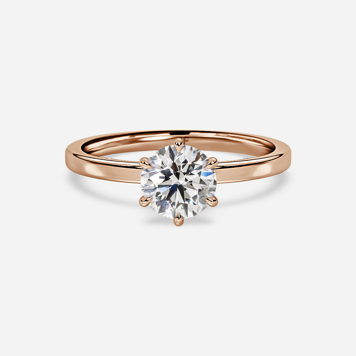 Divya Rose Gold Solitaire Engagement Ring