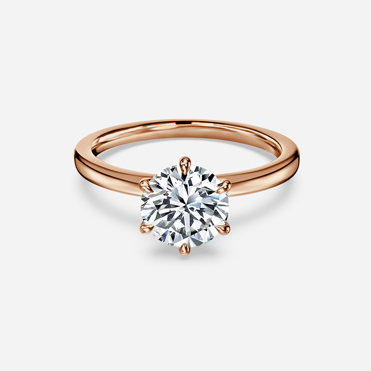 Charlotte Rose Gold Solitaire Engagement Ring