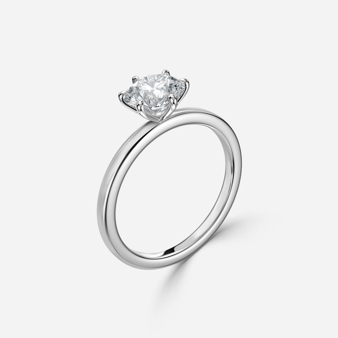 Divya White Gold Solitaire Engagement Ring