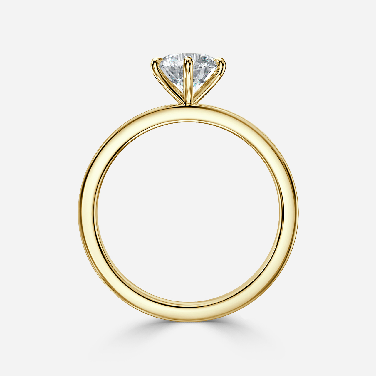 Divya Yellow Gold Solitaire Engagement Ring