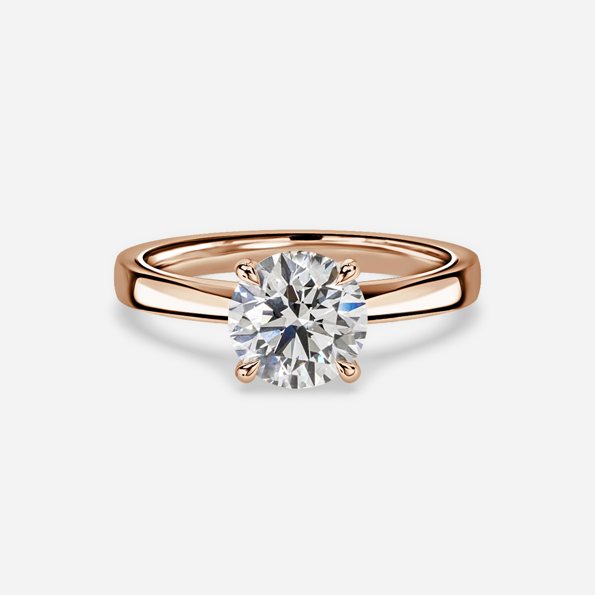 Tulip Rose Gold Solitaire Engagement Ring